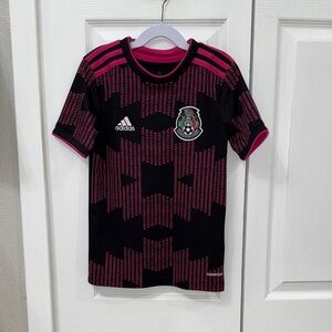 Adidas Youth - Black and Pink - Mexico Home Stadium Jersey 2021/22